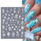 Mermaid Nail Stickers for Summer Beach Manicure Embossed Foils & Decals