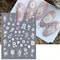 Mermaid Nail Stickers for Summer Beach Manicure Embossed Foils & Decals