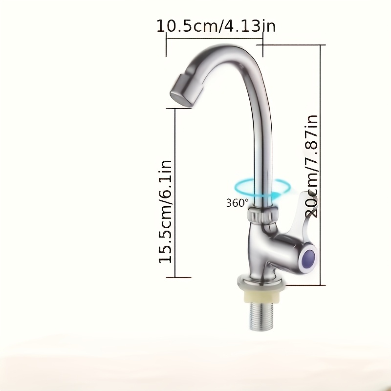 Premium Rotating Heavy Duty Faucet with Tool Free Installation