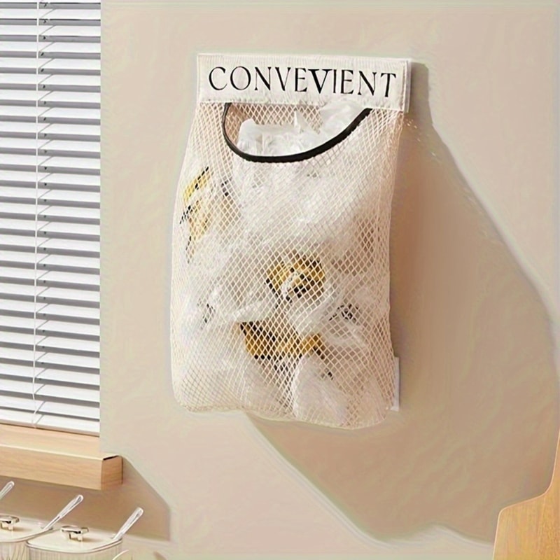 Wall Mounted Bag Organizer Reusable Plastic Bag Holder for Kitchen Storage