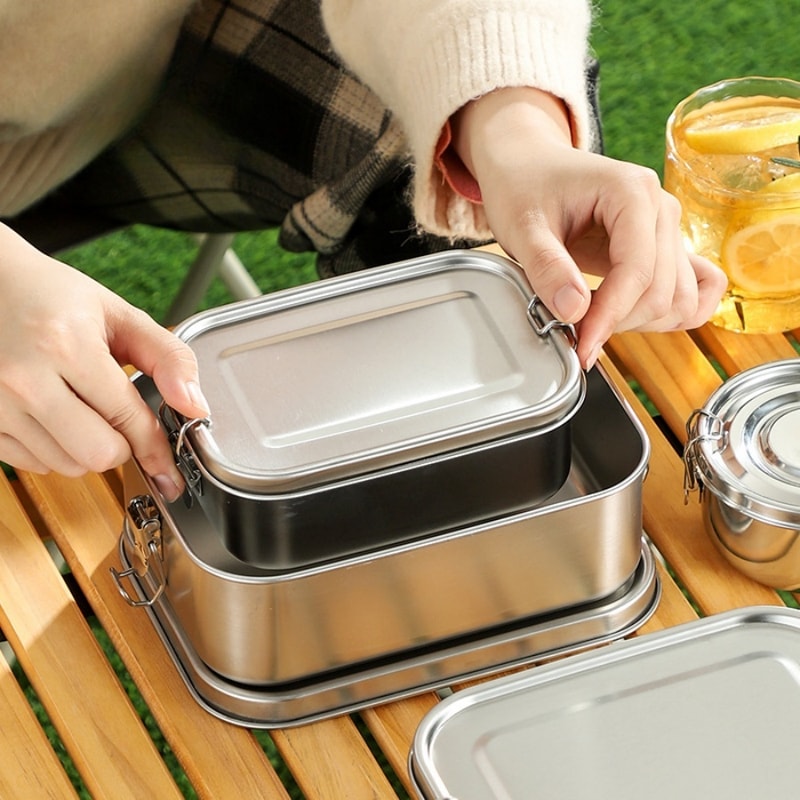 Stainless Steel Insulated Bento Lunch Box with Compartments Large Capacity Leakproof Design