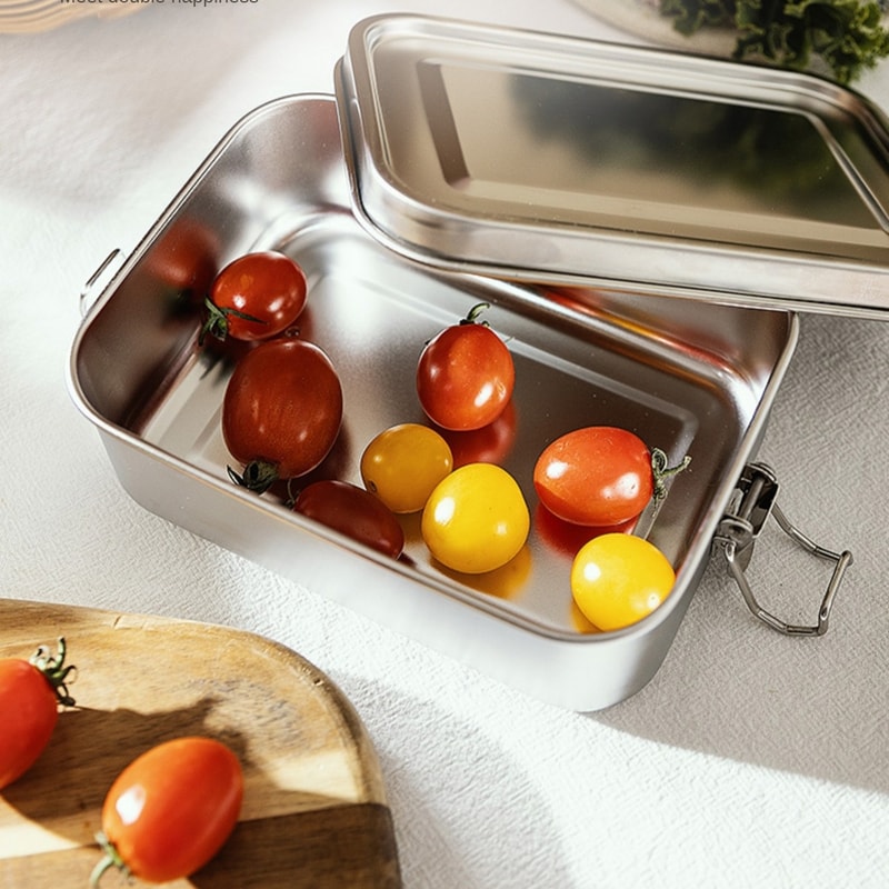 Stainless Steel Insulated Bento Lunch Box with Compartments Large Capacity Leakproof Design