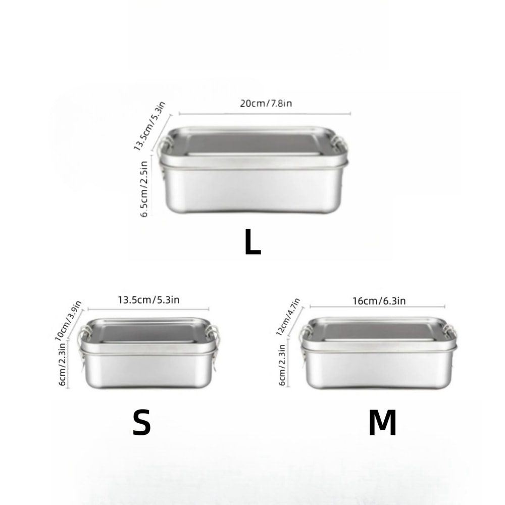 Stainless Steel Insulated Bento Lunch Box with Compartments Large Capacity Leakproof Design