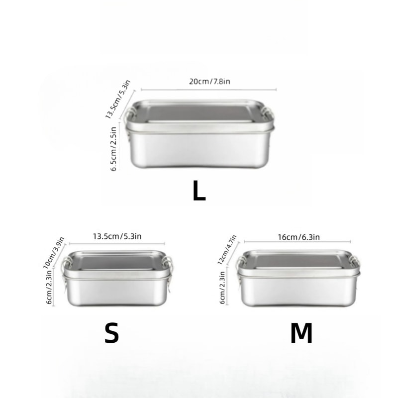Stainless Steel Insulated Bento Lunch Box with Compartments Large Capacity Leakproof Design