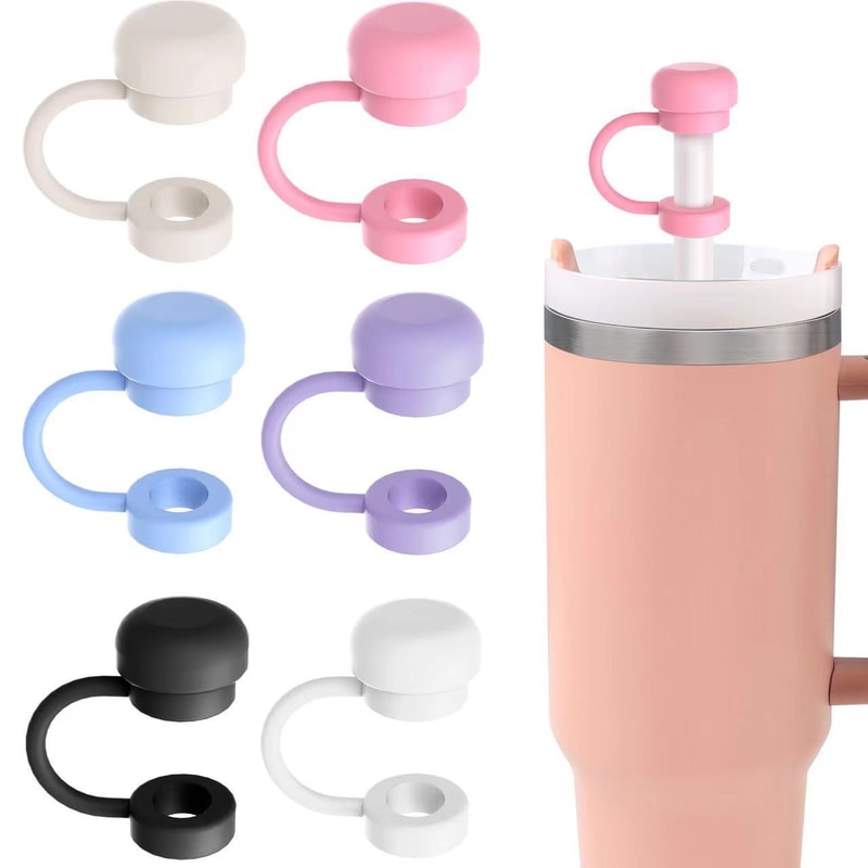 Reusable Silicone Straw Covers For Stanley Cup Leak Proof Dust Proof Straw Caps Set 3