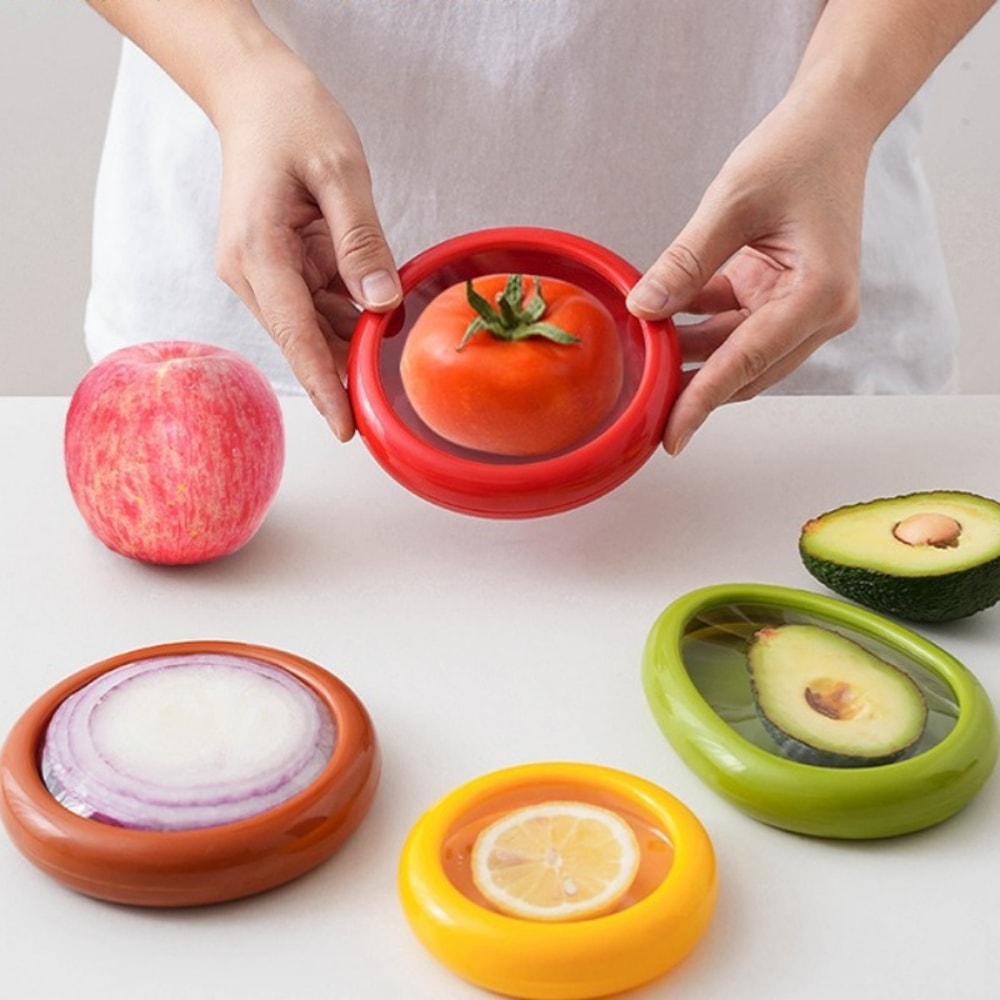 FreshSeal Fruit Storage Container Set With Avocado Keeper And Vegetable Crisper Box 1