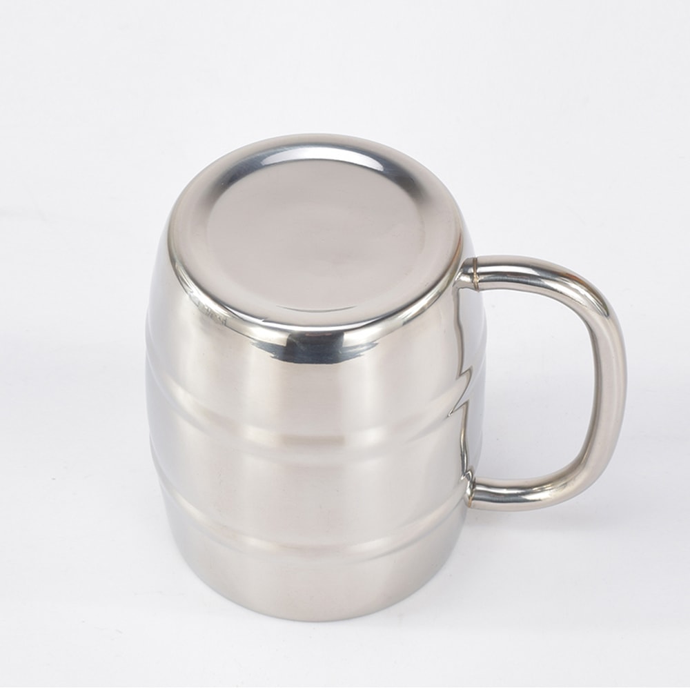 Double Wall Stainless Steel Camping Mug Insulated Beer Cup With Handle Portable Outdoor Coffee Cup 1