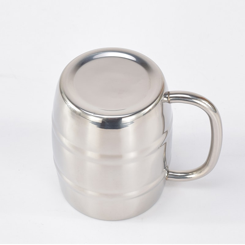 Double Wall Stainless Steel Camping Mug Insulated Beer Cup With Handle Portable Outdoor Coffee Cup 1