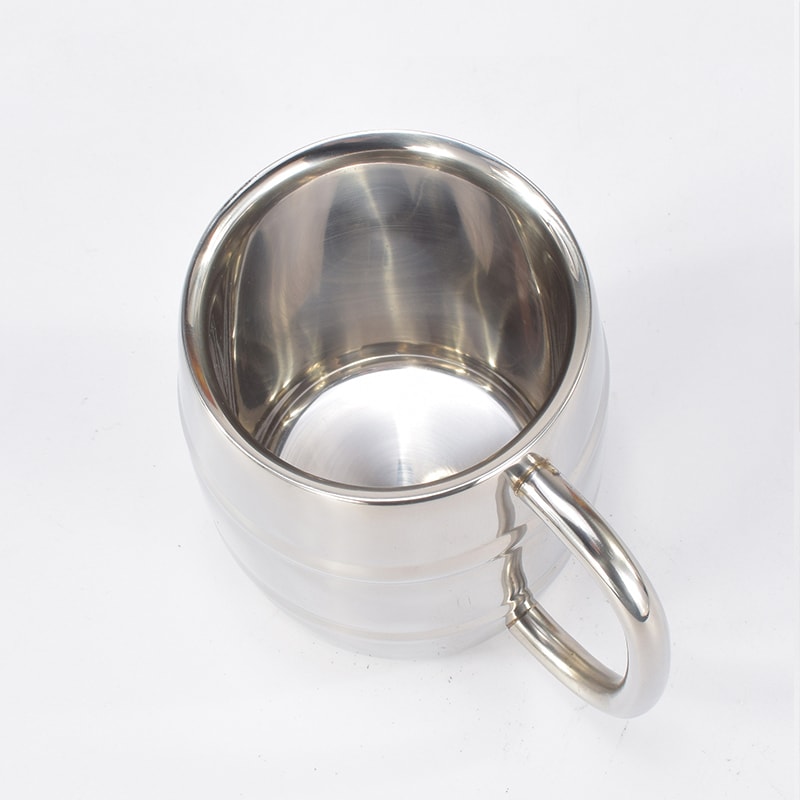 Double Wall Stainless Steel Camping Mug Insulated Beer Cup With Handle Portable Outdoor Coffee Cup 2