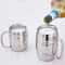 Double Wall Stainless Steel Camping Mug Insulated Beer Cup With Handle Portable Outdoor Coffee Cup 3