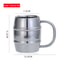 Double Wall Stainless Steel Camping Mug Insulated Beer Cup With Handle Portable Outdoor Coffee Cup 5