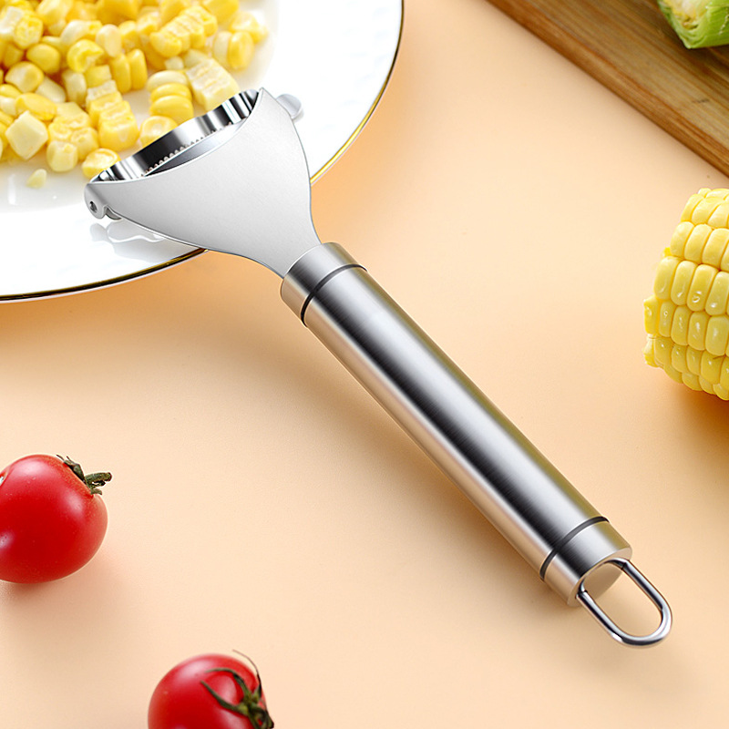 Stainless Steel Corn Stripper Tool Fast Corn Kernel Remover Peeler