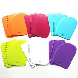 piece cake scraper set for smooth & textured edges fondant tools & cake decorating tools