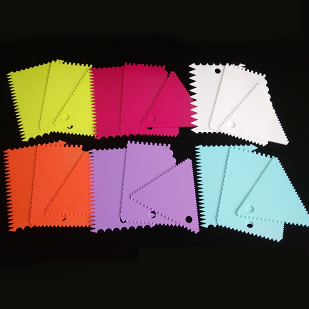 Piece Cake Scraper Set for Smooth & Textured Edges Fondant Tools & Cake Decorating Tools