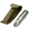Compact Camping Cutlery Set Folding Portable Utensils with Bottle Opener
