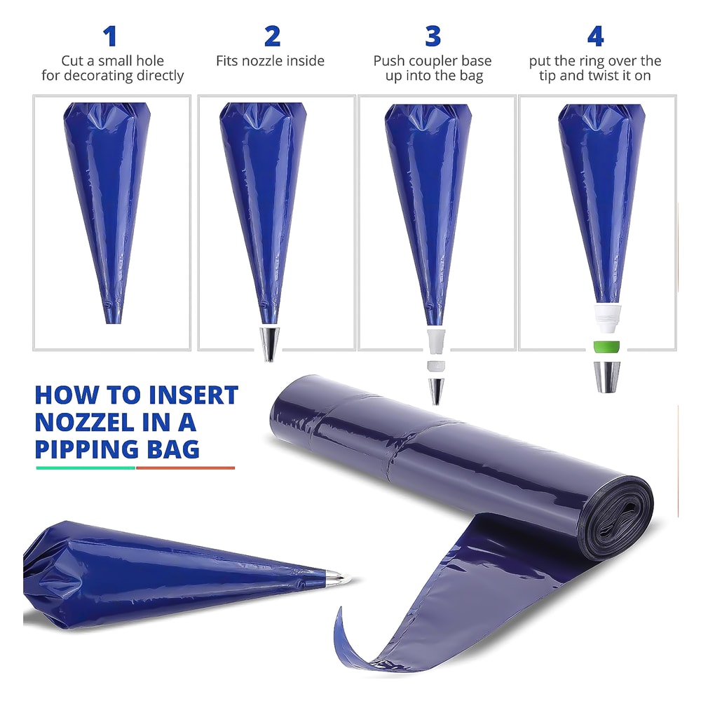 Extra Large Disposable Pastry Bags Set Heavy Duty Cake Decorating Bags