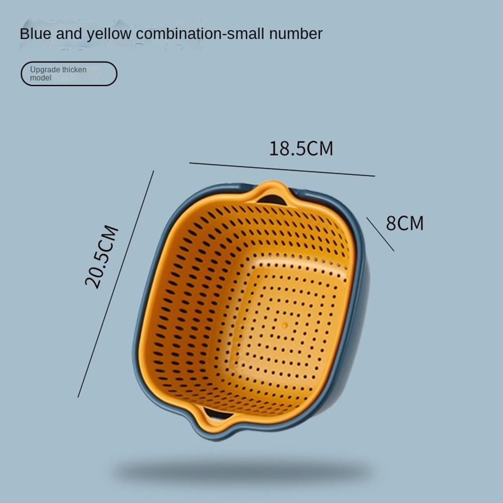 Piece Kitchen Sink Drainer Set Vegetable Washing Basket & Fruit Bowl