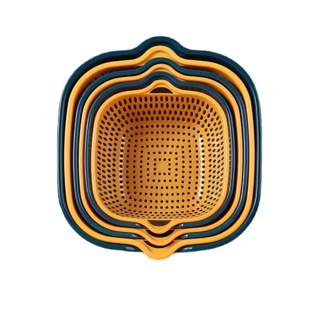 Piece Kitchen Sink Drainer Set Vegetable Washing Basket & Fruit Bowl