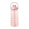 Liter Water Bottle with Straw and Time Marker for Fitness Hydration