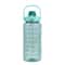 Liter Water Bottle with Straw and Time Marker for Fitness Hydration