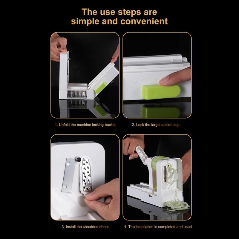 High Speed Spiral Vegetable Slicer Noodle Maker For Healthy Cooking 2