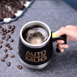 self stirring mug 450ml electric coffee mug stainless steel automatic mixing cup