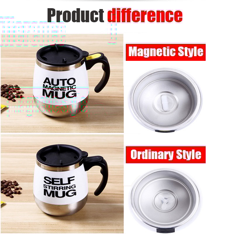 Self Stirring Mug 450ml Electric Coffee Mug Stainless Steel Automatic Mixing Cup