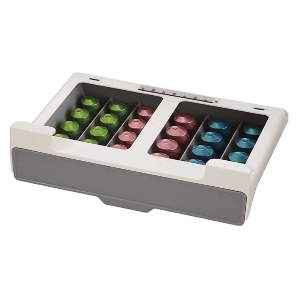 Space Saving Coffee Pod Organizer Drawer Box with Tea Bag Storage