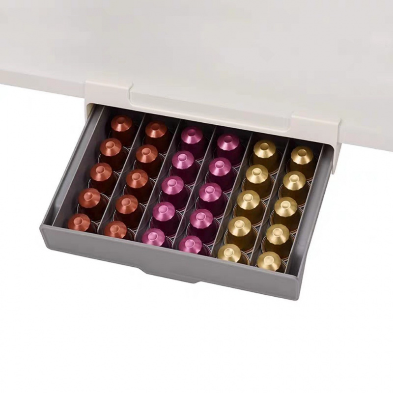 Space Saving Coffee Pod Organizer Drawer Box with Tea Bag Storage