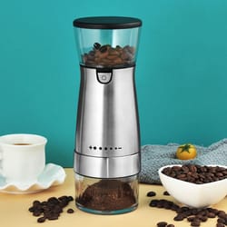 portable electric coffee grinder usb rechargeable adjustable stainless steel coffee bean grinder