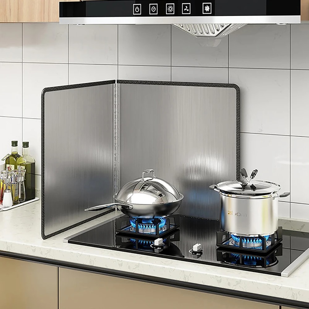 Stainless Steel Oil Splatter Guard Screen for Safe Frying & Mess Free Cooking