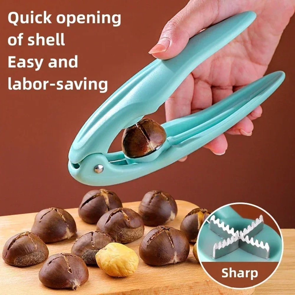 Heavy Duty Chestnut Sheller Nut Cracker Tool With Non Slip Grip Walnut Opener 0