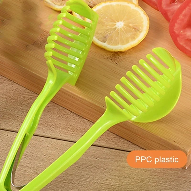 Multi Use Vegetable Slicer Tool for Even Cuts Fruit Holder Kitchen Cutter