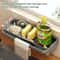 Self Draining Kitchen Sink Organizer Shelf with Faucet Storage Rack