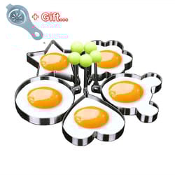 stainless steel egg mold ring set fun shaped egg cooker for kids breakfast
