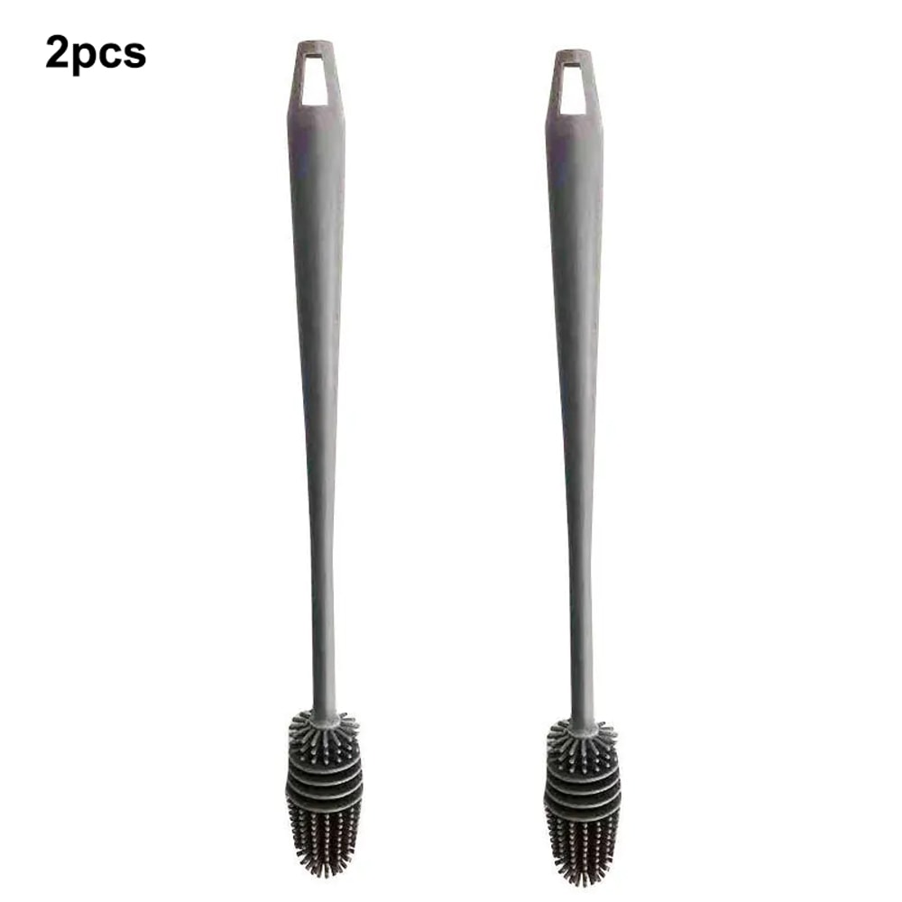 Silicone Cup Brush Long Handle Bottle Cleaning Brush for Glasses and Bottles