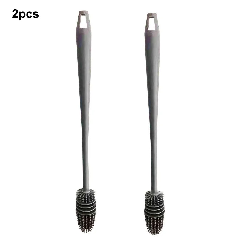 Silicone Cup Brush Long Handle Bottle Cleaning Brush for Glasses and Bottles