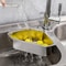 Stainless Steel Triangle Sink Drain Basket With Suction Cup Kitchen Organizer Rack 0