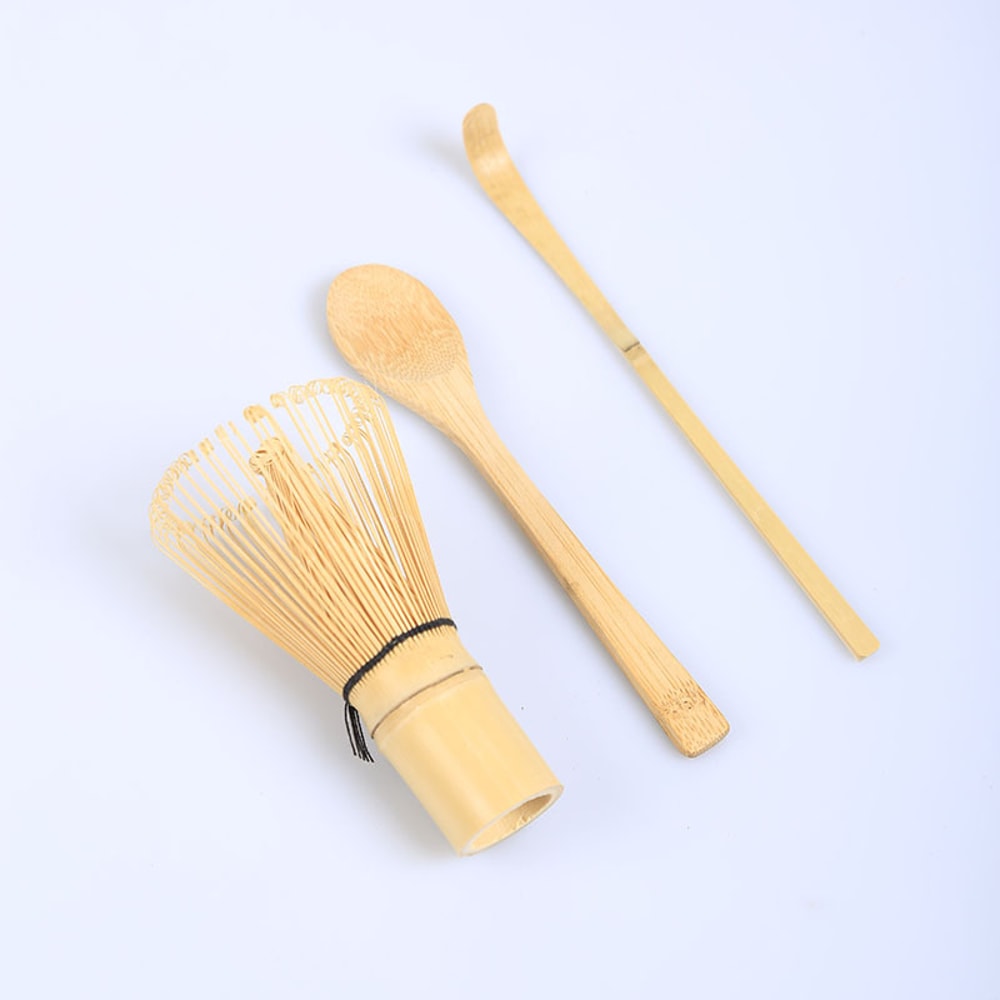 Japanese Matcha Tea Set Bamboo Whisk Kit with Chasen Chashaku Authentic Ceremony Tools