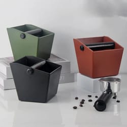 espresso knock box coffee grounds container with non slip base and durable abs design