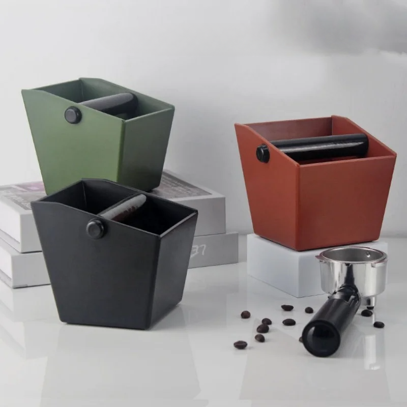 Espresso Knock Box Coffee Grounds Container with Non Slip Base and Durable ABS Design
