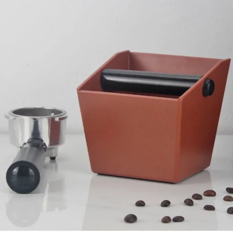 Espresso Knock Box Coffee Grounds Container with Non Slip Base and Durable ABS Design