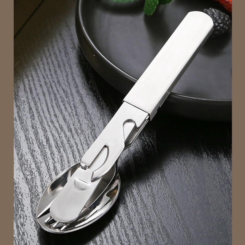 Portable Camping Cutlery Set Stainless Steel Multifunctional Fork Spoon Knife Combo