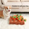 Interactive Dog Puzzle Toy Carrot Snuffle Feeding Plush For Enrichment Chewers 1