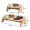 Double Cat Bowl Raised Stand Anti Knock Non Spill Pet Feeder For Cats And Small Dogs 5