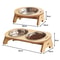 Double Cat Bowl Raised Stand Anti Knock Non Spill Pet Feeder For Cats And Small Dogs 5