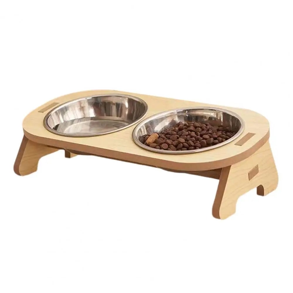 Double Cat Bowl Raised Stand Anti Knock Non Spill Pet Feeder For Cats And Small Dogs 7