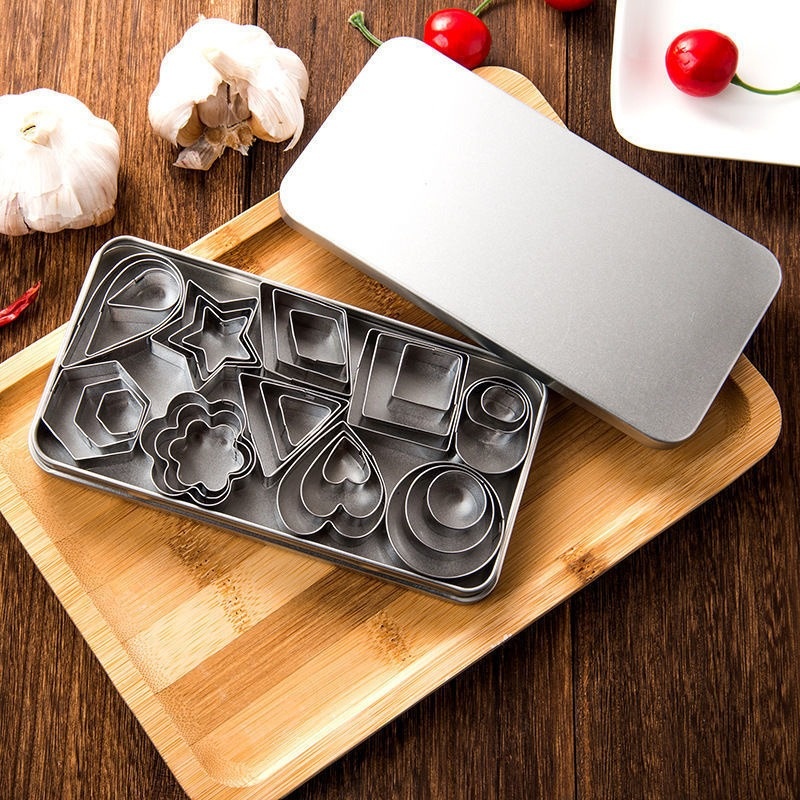 Piece Mini Cookie Cutters Set Stainless Steel Fondant and Biscuit Molds