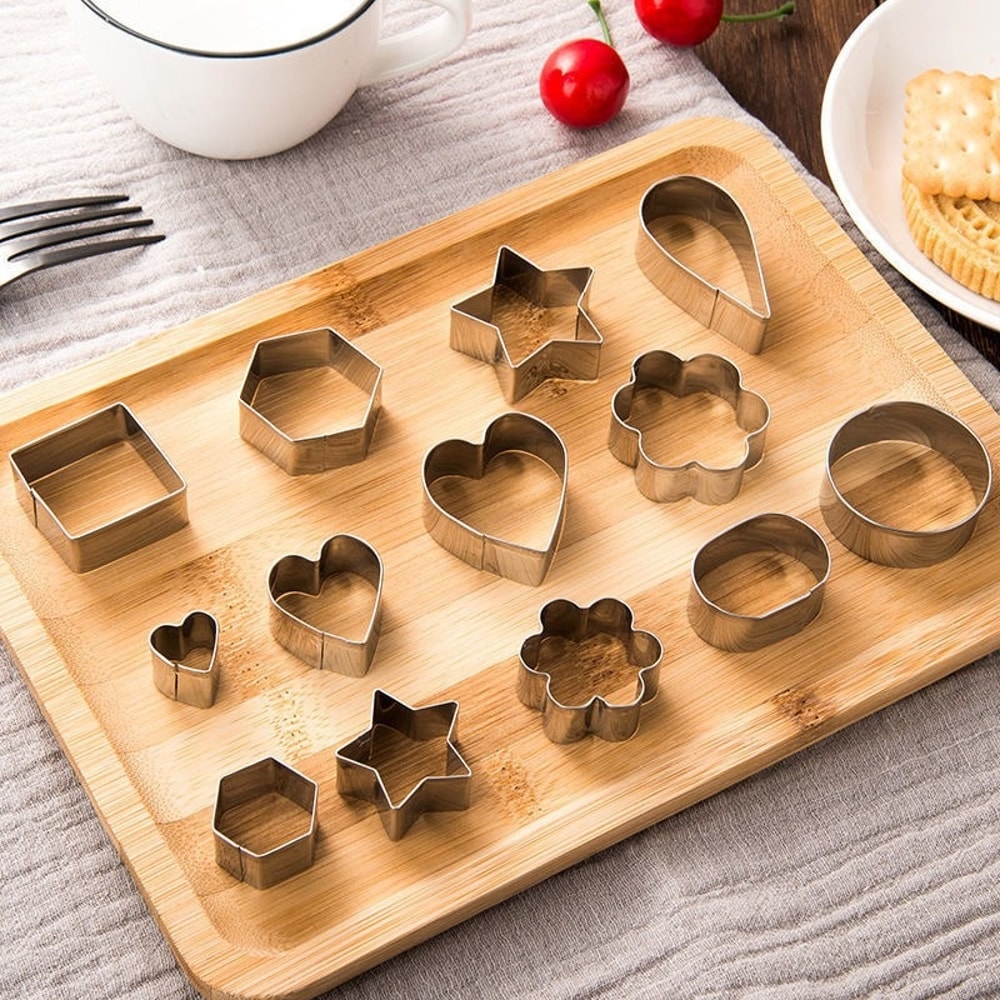 Piece Mini Cookie Cutters Set Stainless Steel Fondant and Biscuit Molds