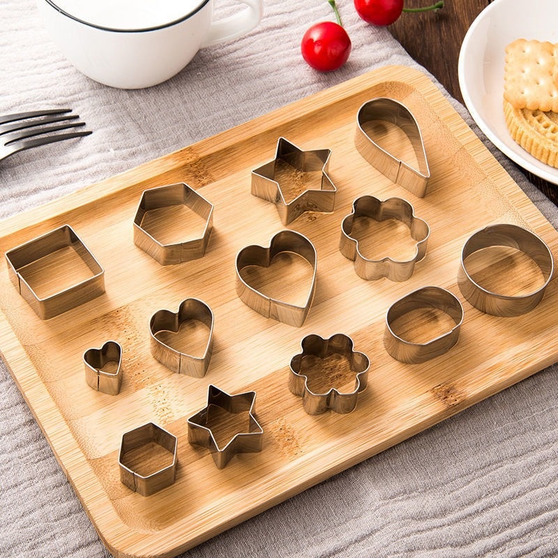 Piece Mini Cookie Cutters Set Stainless Steel Fondant and Biscuit Molds